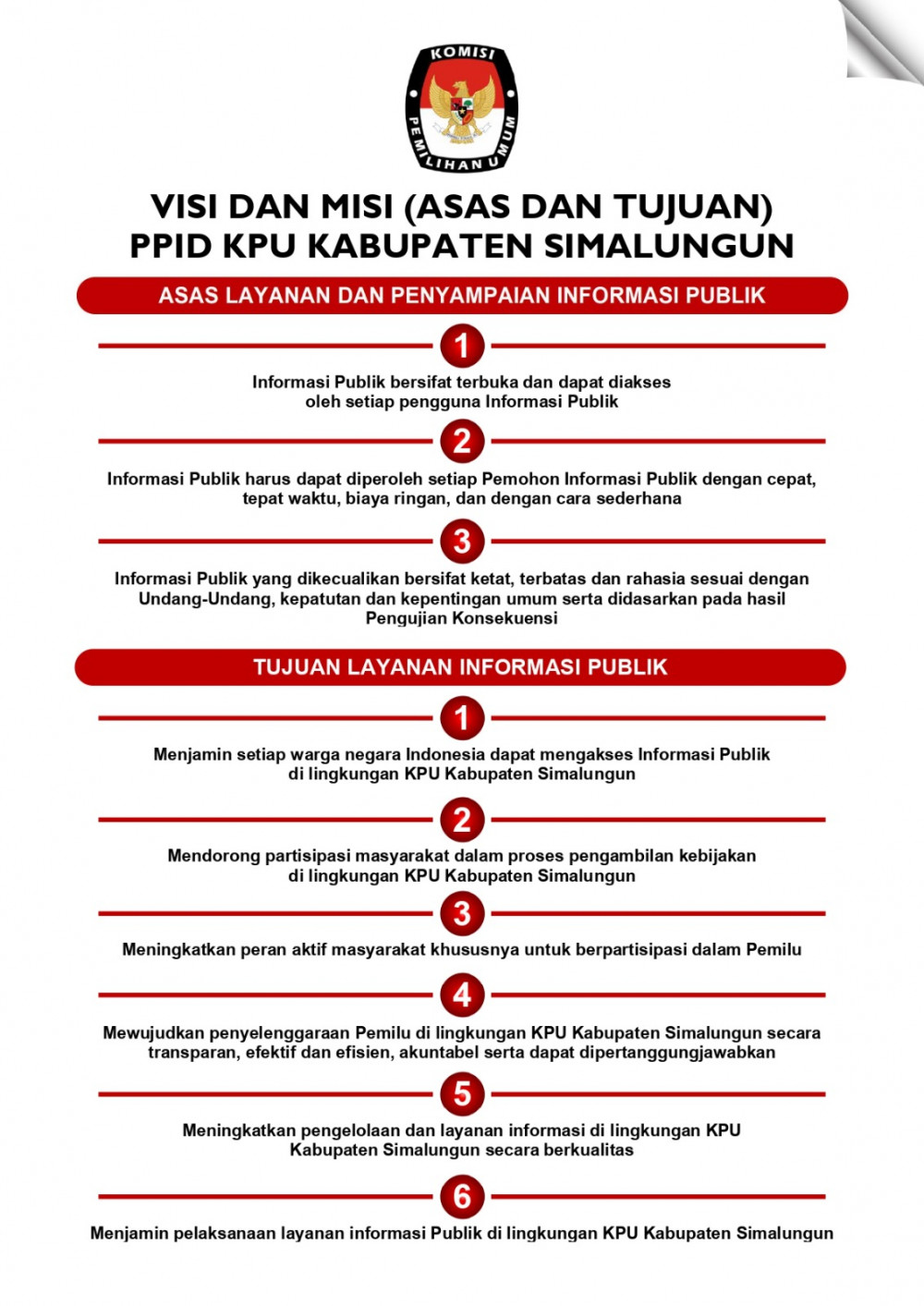 VISI DAN MISI PPID KPU KABUPATEN SIMALUNGUN