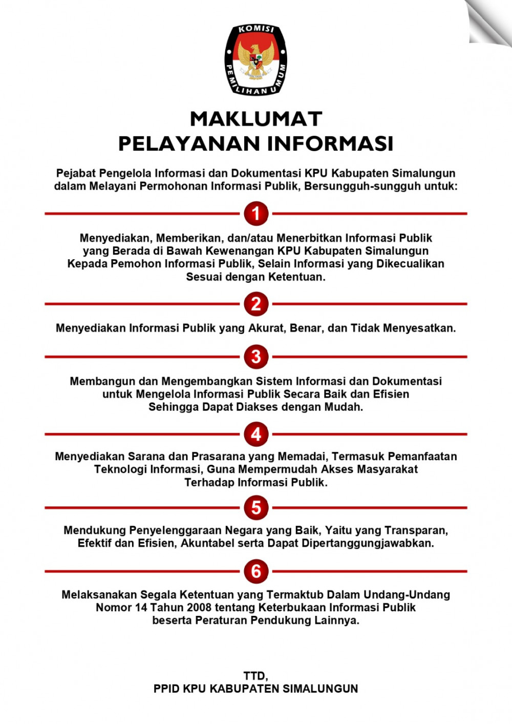 MAKLUMAT PPID KPU KABUPATEN SIMALUNGUN