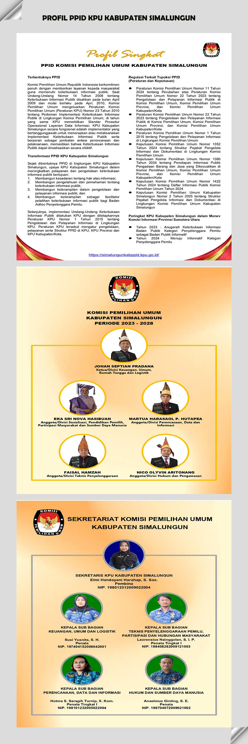 PROFIL SINGKAT PPID KPU KABUPATEN SIMALUNGUN
